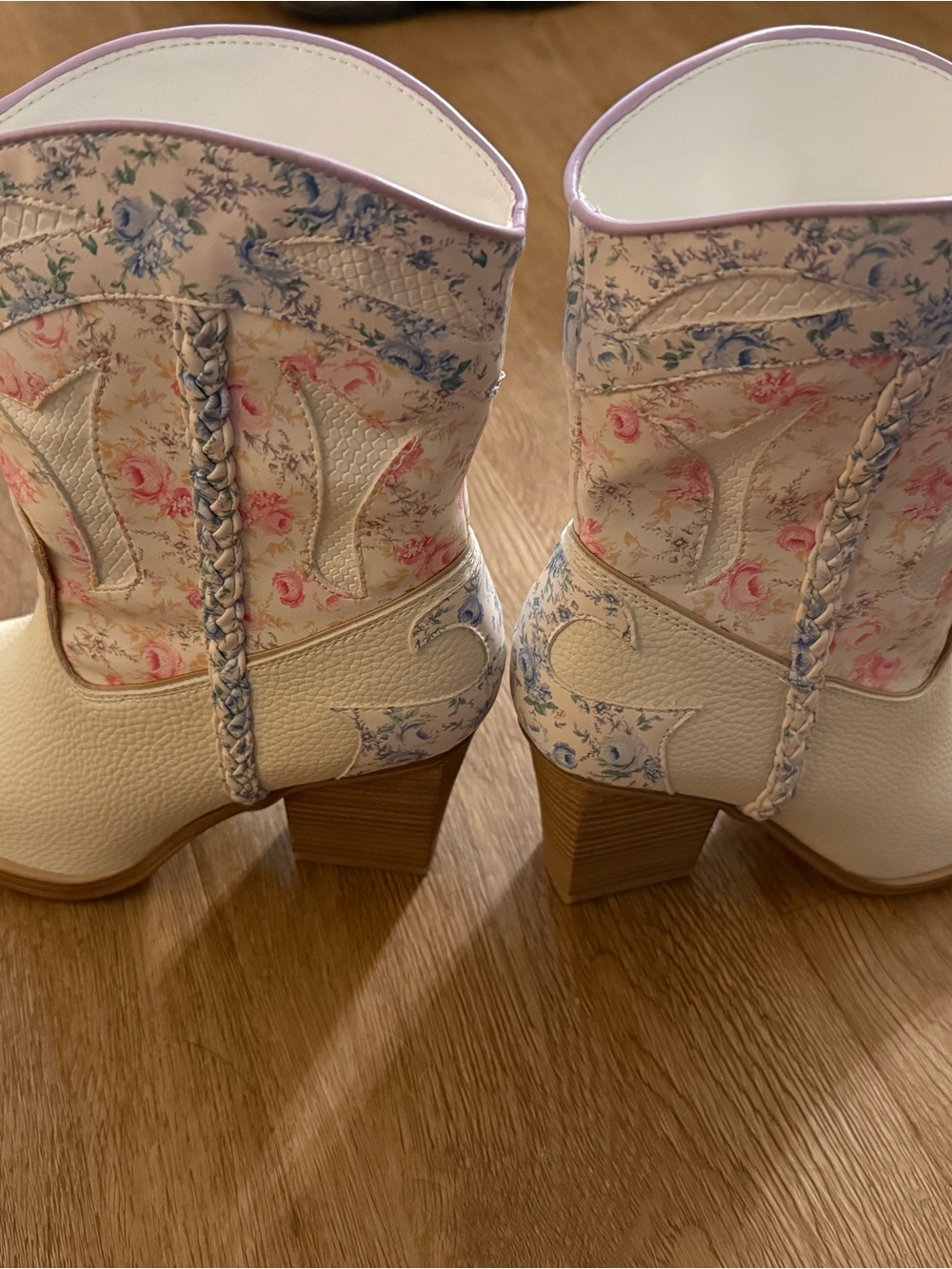 Women's Cream Western Floral Ankle Boots from Altar’d State - Picture 6 of 8